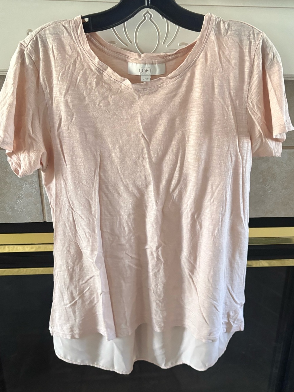 LOFT Pale Pink Crewneck Tee